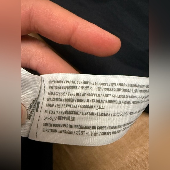 Abercrombie&Fitch Black Long Sleeve buttoned cotton Bodysuit - Picture 7 of 9